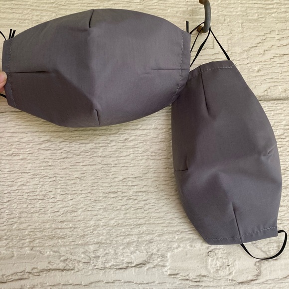 Light and Dark Grey Silver Face Mask with Filter - Picture 2 of 7